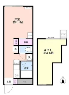 クレール小山【2階】の間取り