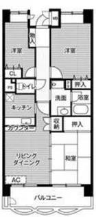 ビレッジハウス潮見タワー1号棟【4階】の間取り