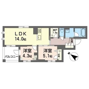 Court Zoshigaya【2階】の間取り