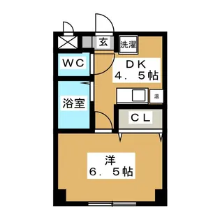 アメニティハイツ中砂【1階】の間取り
