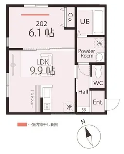 ハーミットクラブハウス横浜常盤の杜【2階】の間取り