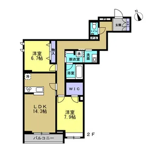 サウザン ド ドリーム ハウス【2階】の間取り