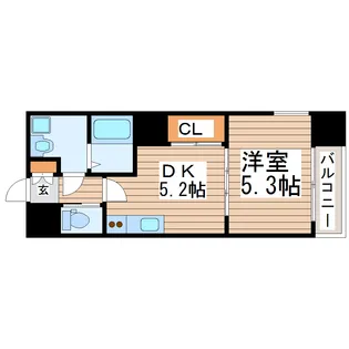 La Douceur片平【3階】の間取り