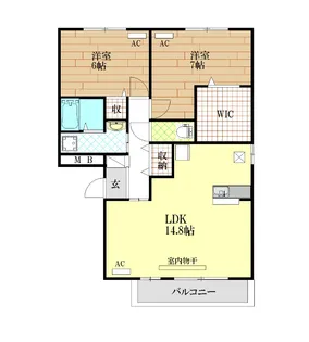 セレーノ弐番館【1階】の間取り