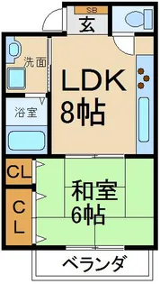 石塚ハイツ【2階】の間取り