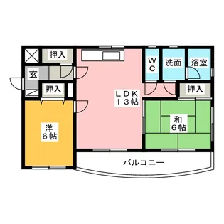 ウインヒル江南【4階】の間取り