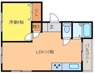 ボシュケ六甲【2階】の間取り