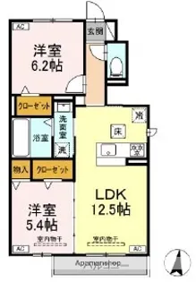 メテオール【1階】の間取り