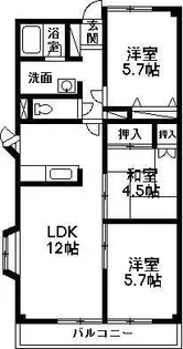 エスワイマンション【3階】の間取り