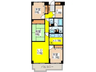 T´s garden府中【5階】の間取り