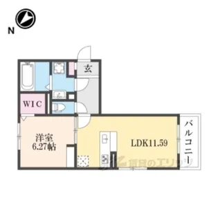 GLPlusSHIMOGASA【3階】の間取り