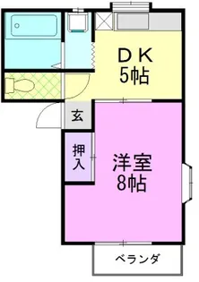 コーポハーモニー B【2階】の間取り