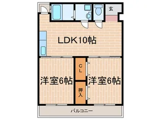 中西マンション【2階】の間取り