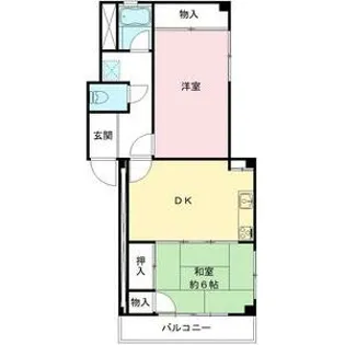 アバニティー東出口【2階】の間取り