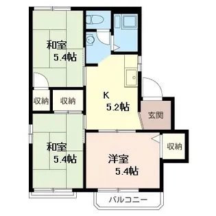 滝の沢コープタウンD【1階】の間取り