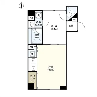 グランディS【5階】の間取り
