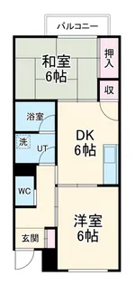 エスポワール大井B棟【1階】の間取り