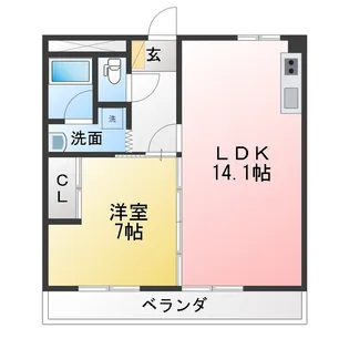 ウィズ三好ヶ丘【2階】の間取り