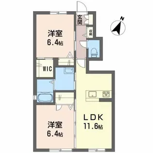 シャーメゾンみどり野 E棟【1階】の間取り