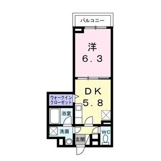 エフ・アクアレル【1階】の間取り