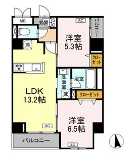 ドリーム神楽坂【5階】の間取り