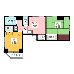 コーポアブニール【1階】の間取り