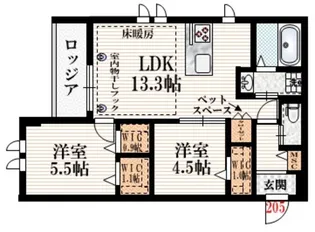 グレースコート【2階】の間取り
