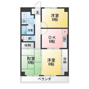 宮の下マンション【2階】の間取り