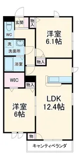 デュラアサヒA棟【2階】の間取り