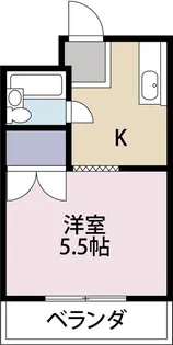メゾンポートFuji A【2階】の間取り
