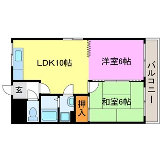 ウエストローズヒル【3階】の間取り