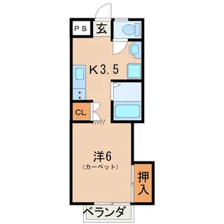 フェリスタカノ【1階】の間取り