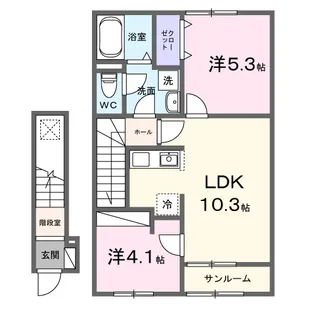 アンバー【2階】の間取り