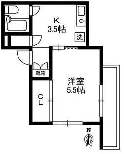 ルデンス西麻布【2階】の間取り