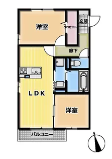 アルポルト【1階】の間取り
