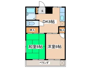 サンライズシテイ【2階】の間取り