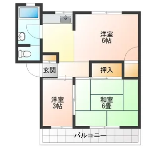 ルミナス新浜【2階】の間取り