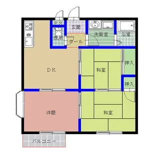 ディレット千波【1階】の間取り