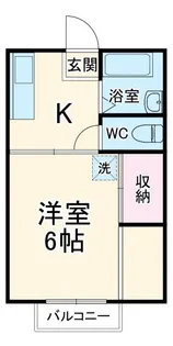 エコーハイツA【1階】の間取り