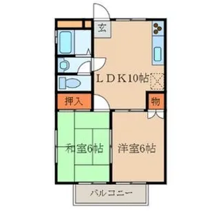 クレール新守B【2階】の間取り