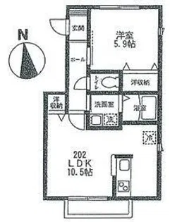 フィカーサS【2階】の間取り