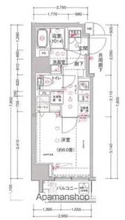 スクエアシティ川崎東田町【11階】の間取り