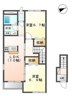 グランディールII【2階】の間取り