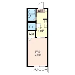 ◆シャルム中成沢 シャーメゾン【2階】の間取り