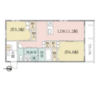 (シニア限定)ヘーベルヴィレッジ日野~Laulea hale~【1階】の間取り