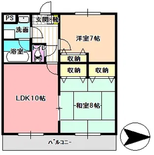 レジデンス市田【5階】の間取り