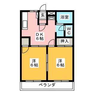 大恵第2マンション【1階】の間取り