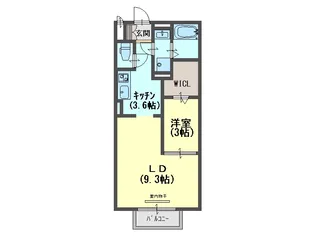 セントラルグレイス【1階】の間取り