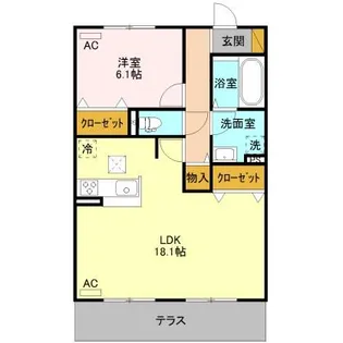カスタリアV【3階】の間取り
