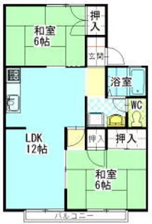 パレーシャルくさのB【2階】の間取り